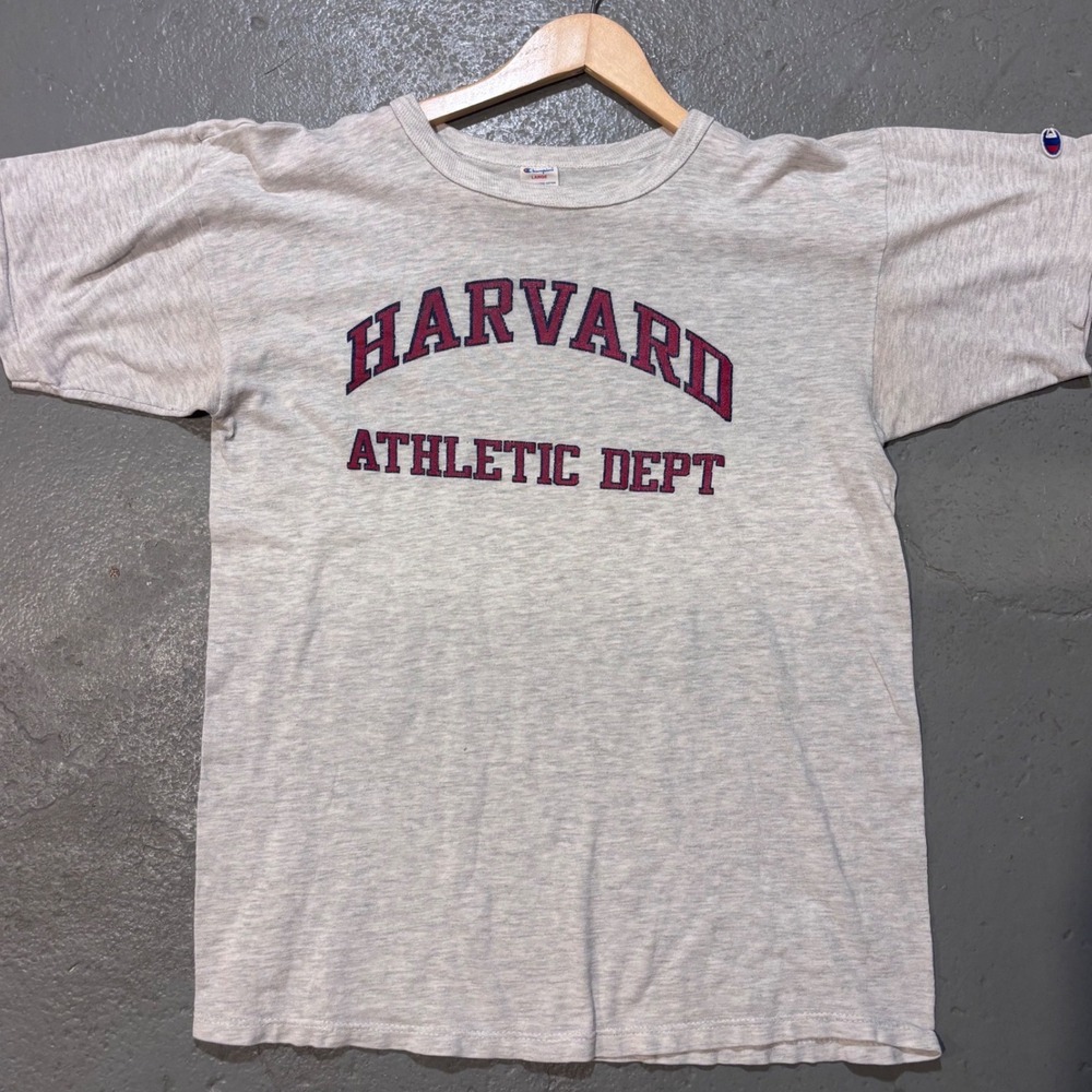 Vintage 90s Harvard Athletic Dept T Shirt Champion USA Ivy League College L